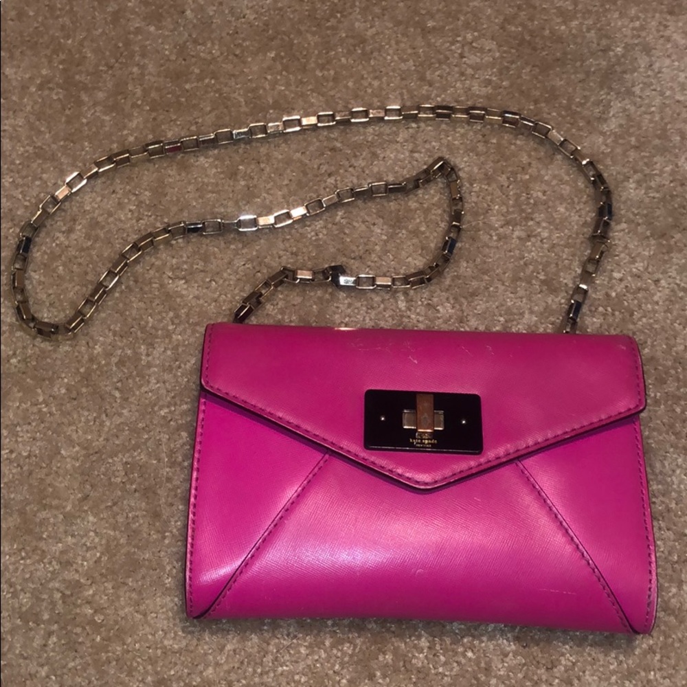 Kate spade pink chain purse side bag